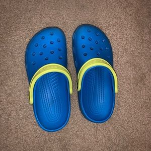 Blue & yellow CROCS